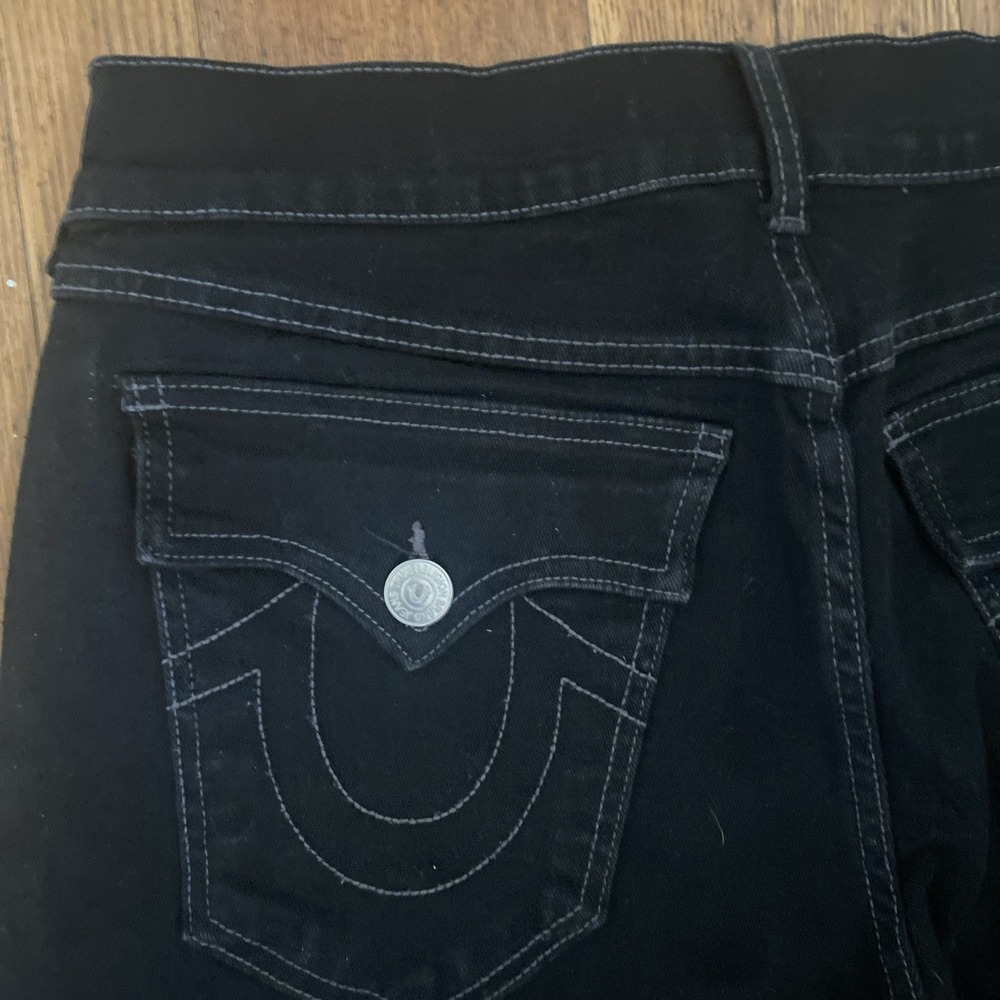 True Religion Ricky Relaxed Straight Flap Shorts Black Cotton Blend Men's 30 - Picture 6 of 13